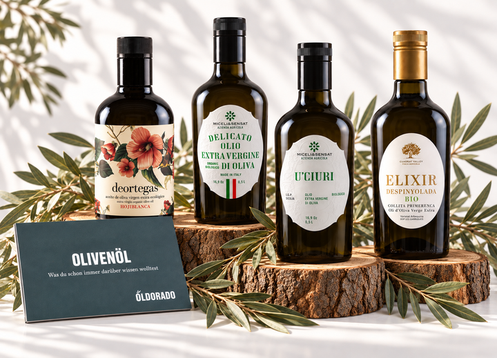 Olivenöl-Verkostungsset: 4 Bio-Öle aus Italien & Spanien