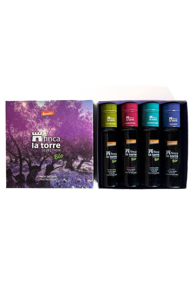 Bio Olivenöl Geschenkset - 4 sortenreine Bio Olivenöle aus Andalusien