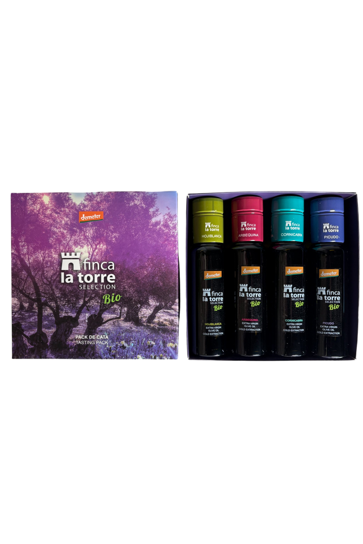 Bio Olivenöl Geschenkset - 4 sortenreine Bio Olivenöle aus Andalusien