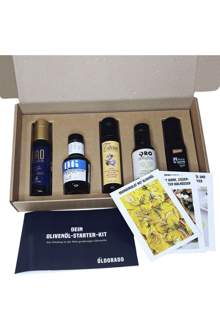 Olivenöl-Starter-Kit: Der Einstieg in echtes Olivenöl.