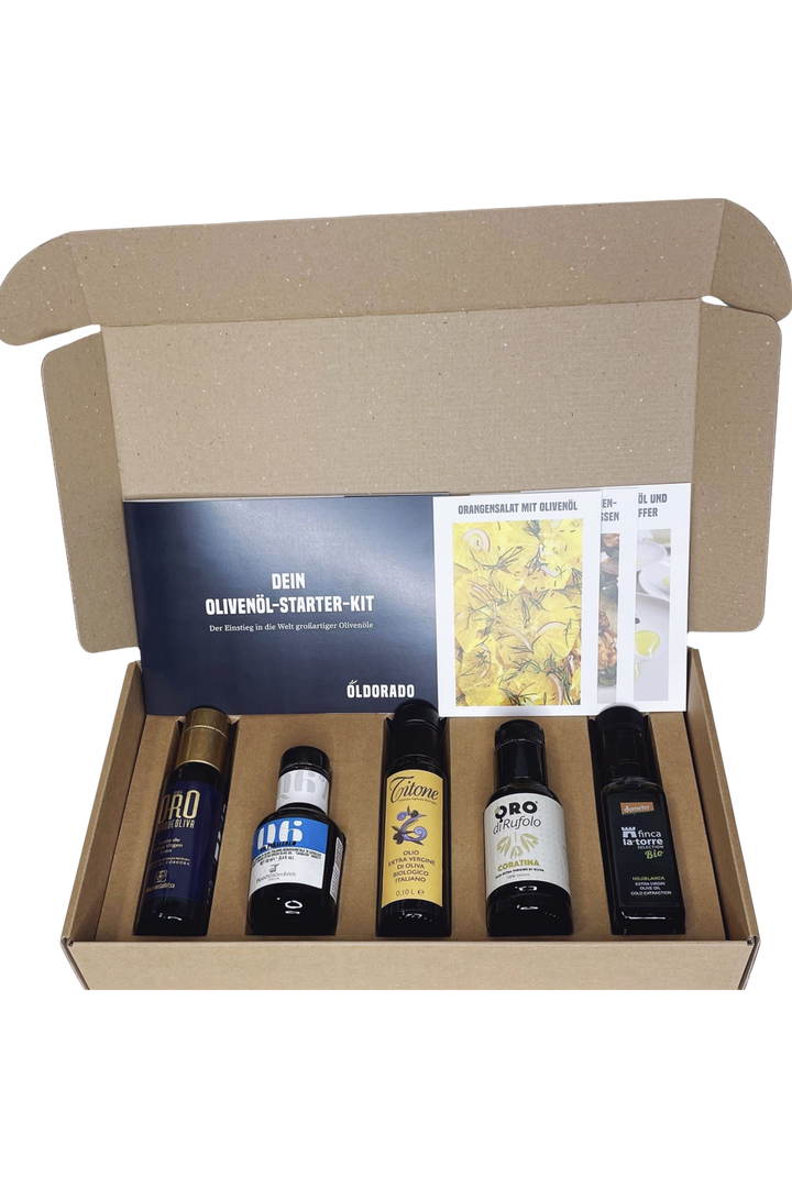 Olivenöl-Starter-Kit: Der Einstieg in echtes Olivenöl.