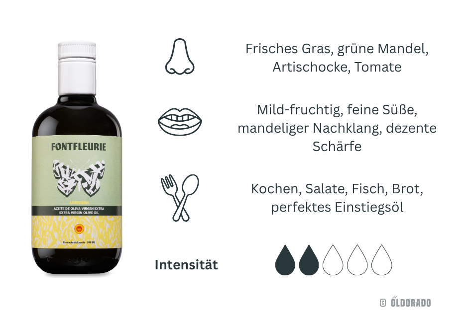 Fontfleurie reinsortiges Arbequina Olivenöl aus Katalonien