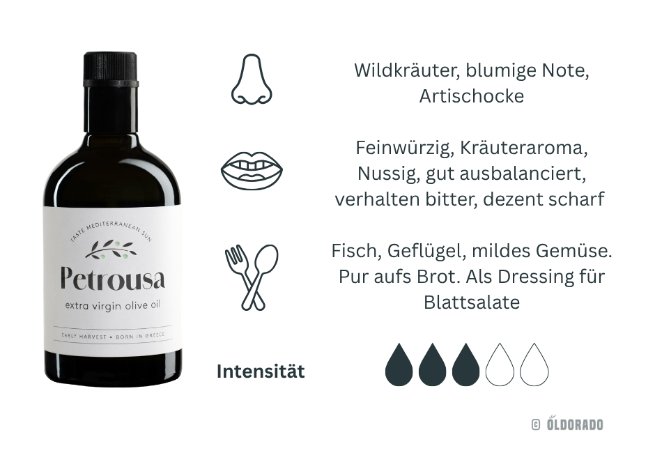 Petrousa – reinsortiges Olivenöl aus Nordgriechenland