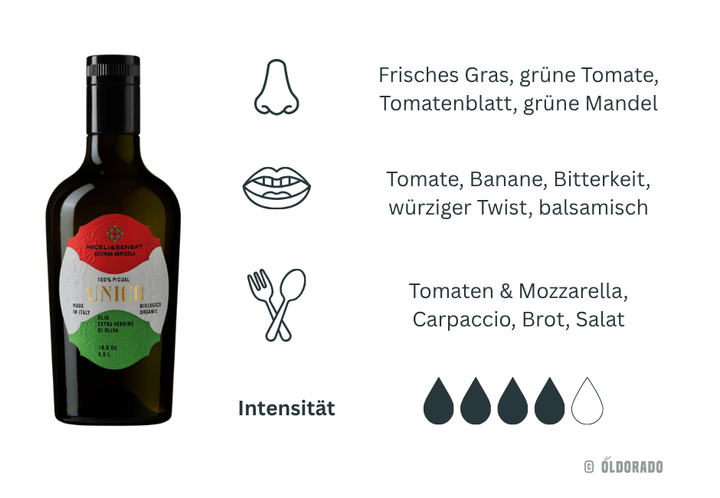 Unico Bio - reinsortiges Picual Olivenöl aus Sizilien
